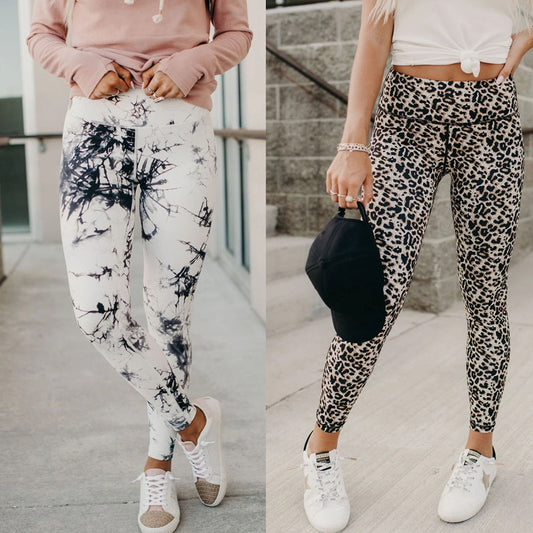 Dame Høj Talje Batik Leggings Stilla