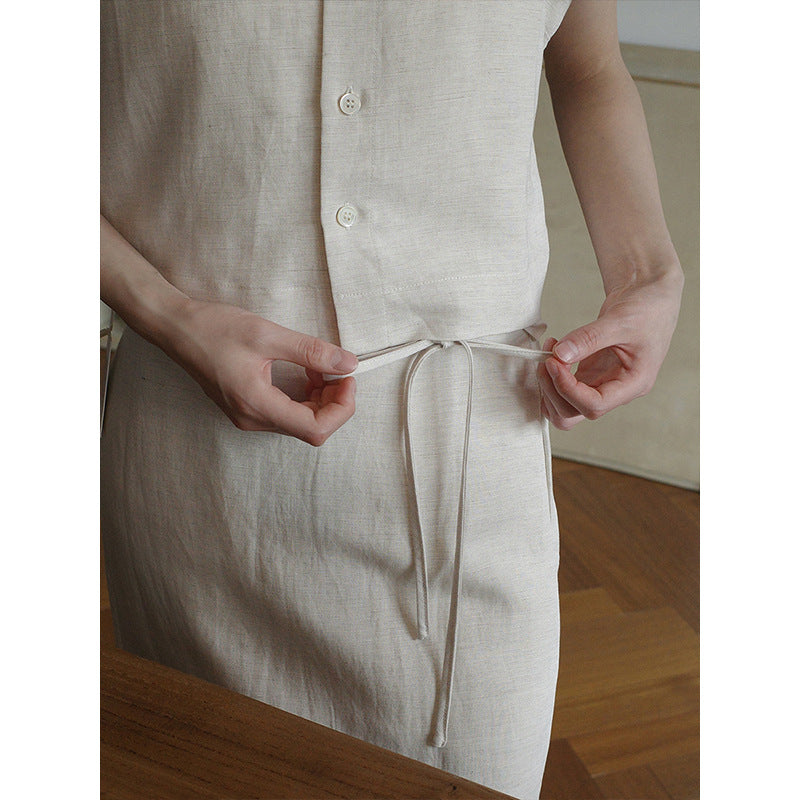 Dame afslappet maxikjole med luftig snit og side slids Stilla