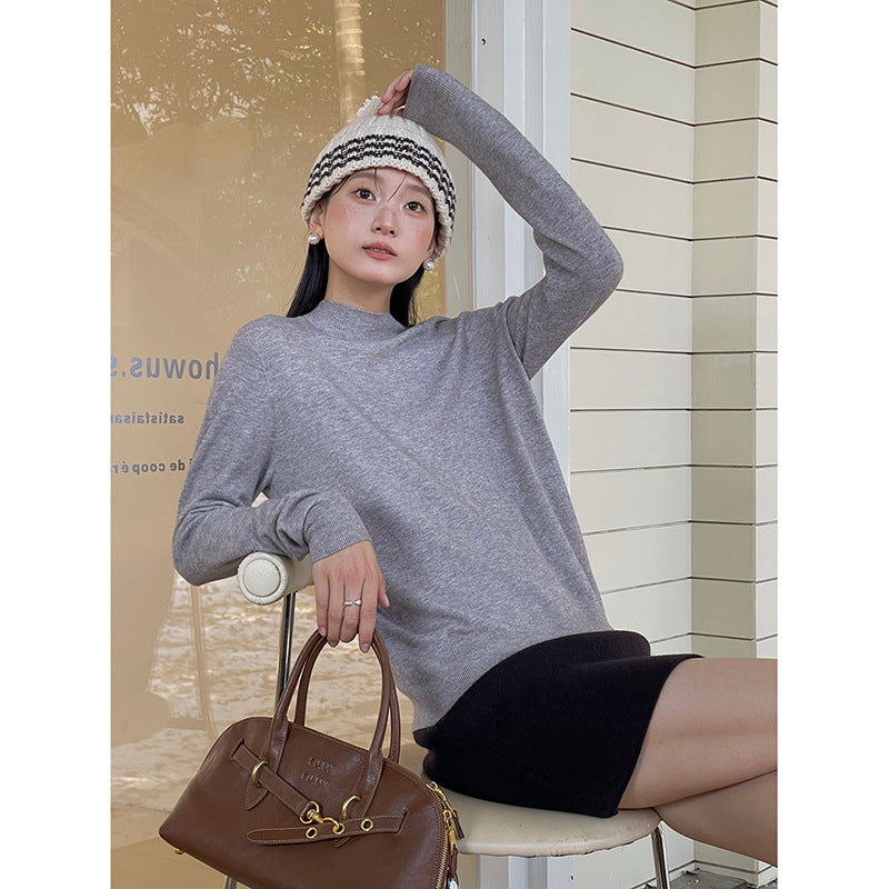 Dame afslappet langærmet top med moderne snit og fint stof Stilla