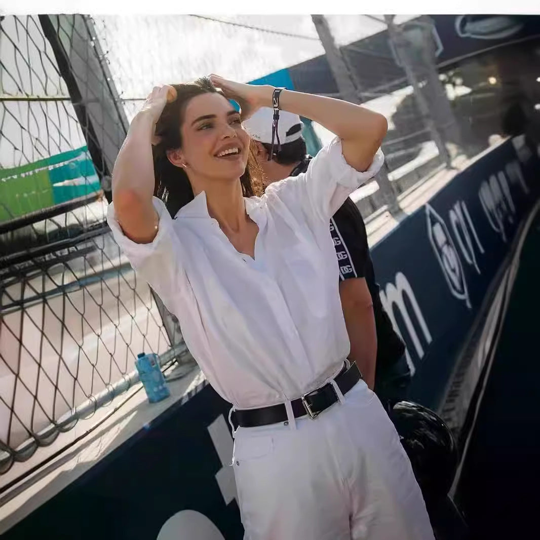 Dame elegant bluse med casual fit stil