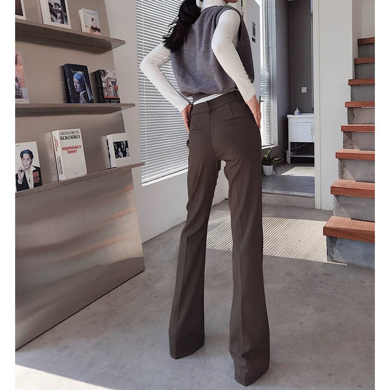 Dame elegant blazer med høj talje og brede ben Stilla