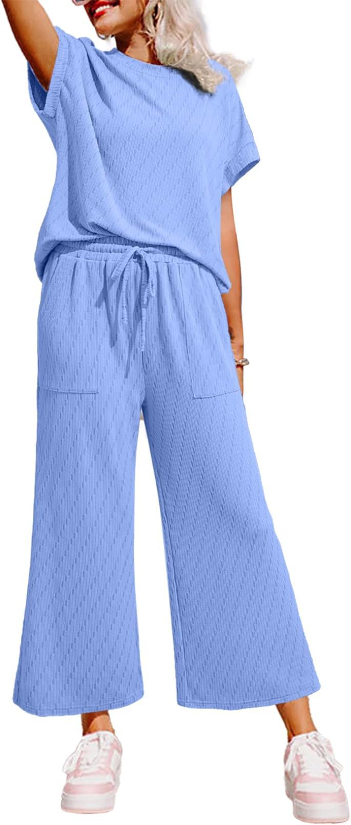 Dame afslappet fritids-lounge-sæt med elastisk talje og lommer Stilla