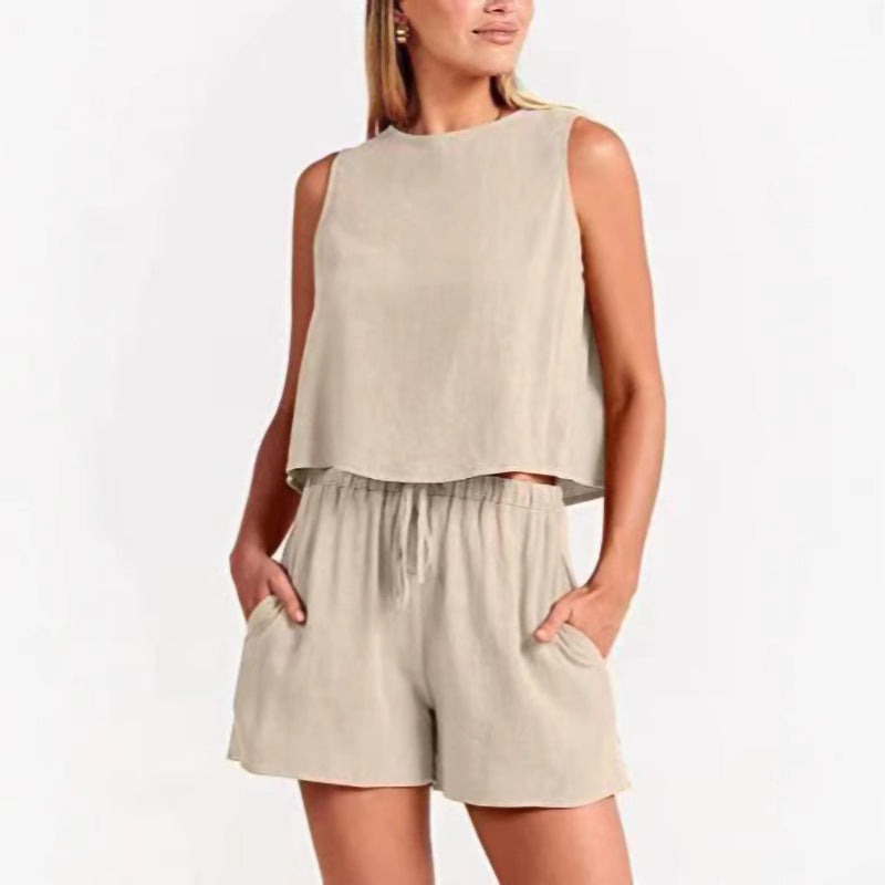 Dame Løst Jumpsuit i let materiale med justerbar talje Stilla
