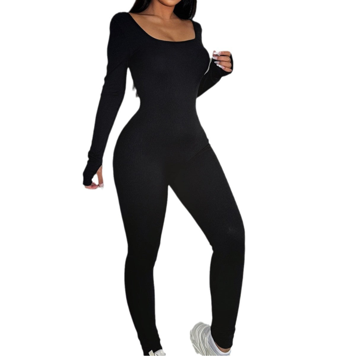 Dame Jumpsuit med figurformende design og moderne ærmelukninger Stilla