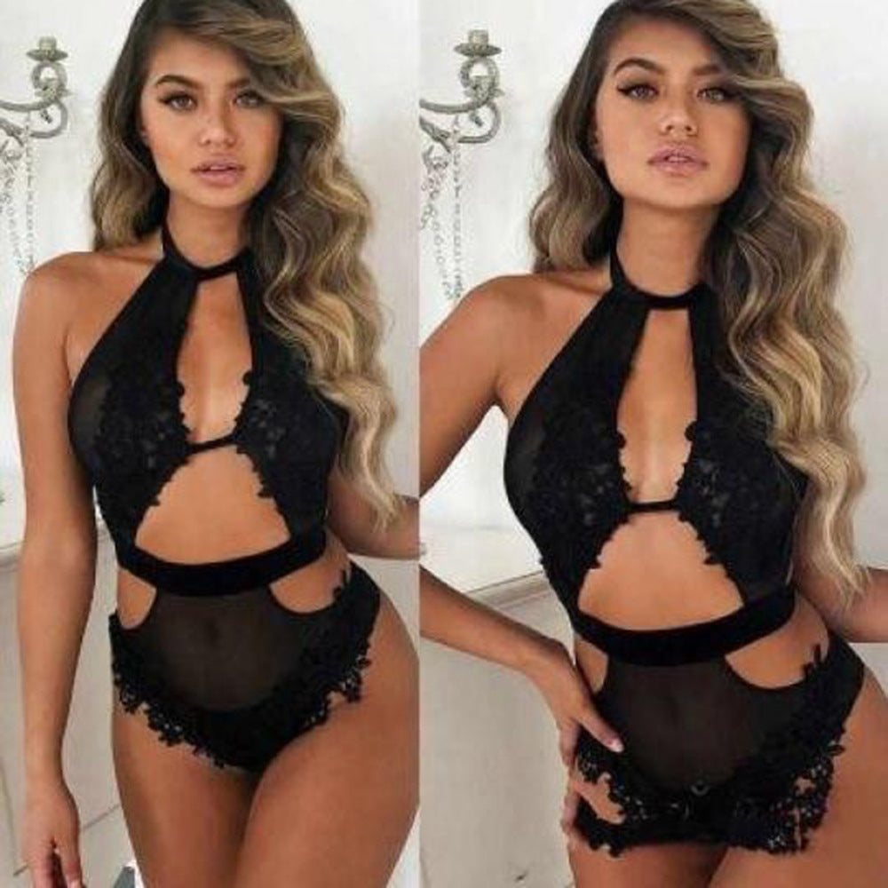 Kvinder Snøring Cutout Bodysuit Stilla