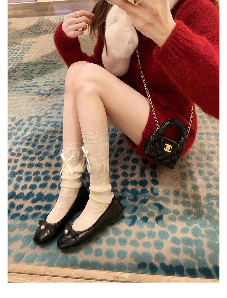 Dame Elegant Glinsende Ballerina Flats Stilla