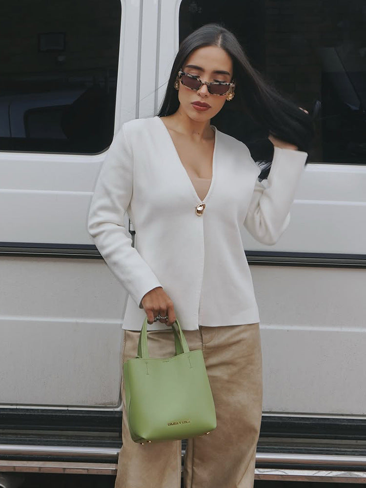 Dame elegant cardigan i højkvalitets viskose Stilla