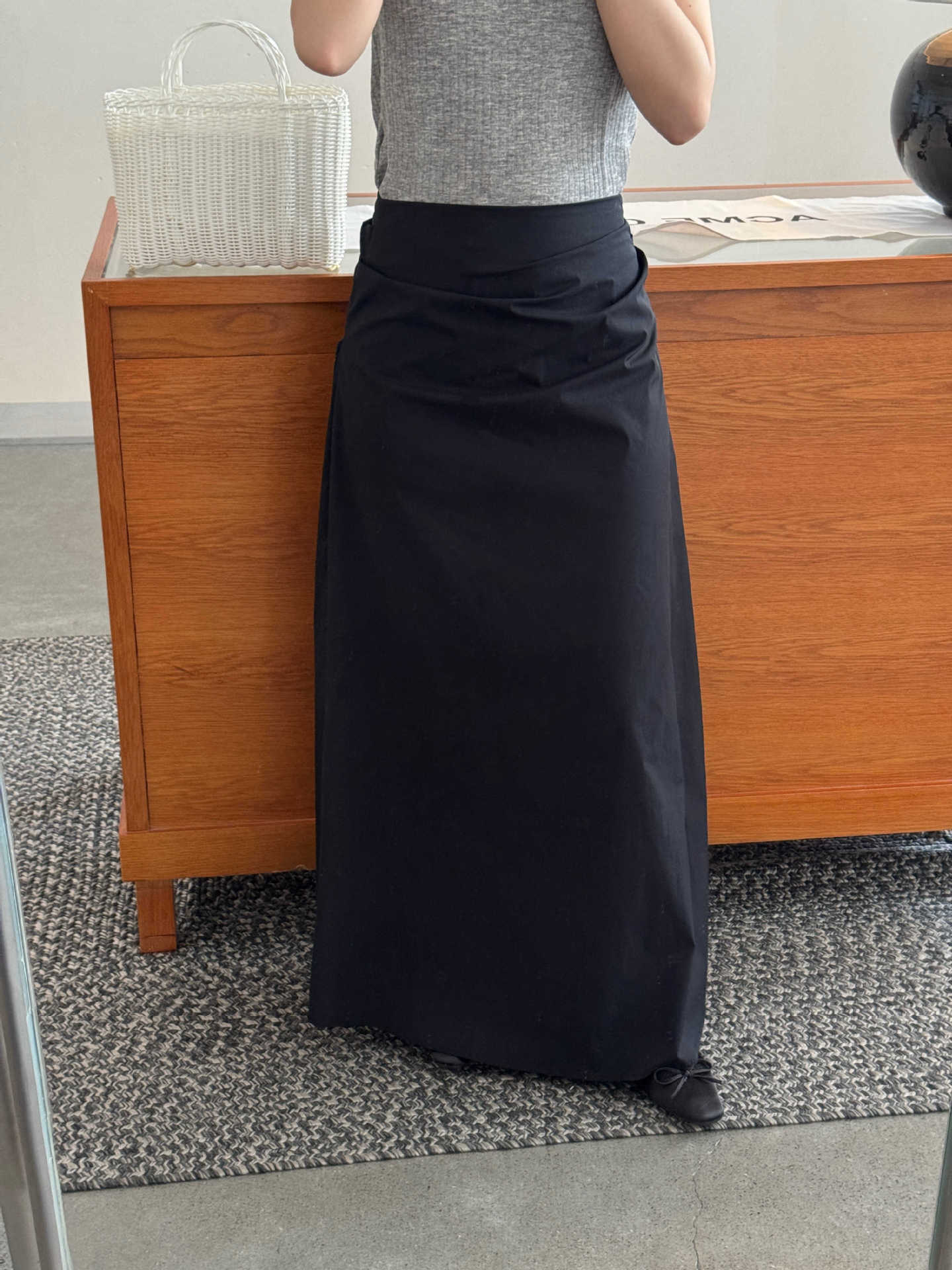 Dame elastisk maxiskørt med højkvalitets strækstof og komfortabel talje Stilla