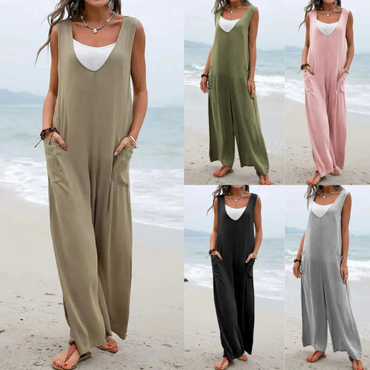 Dame Løs Jumpsuit med praktiske sidelommer Stilla