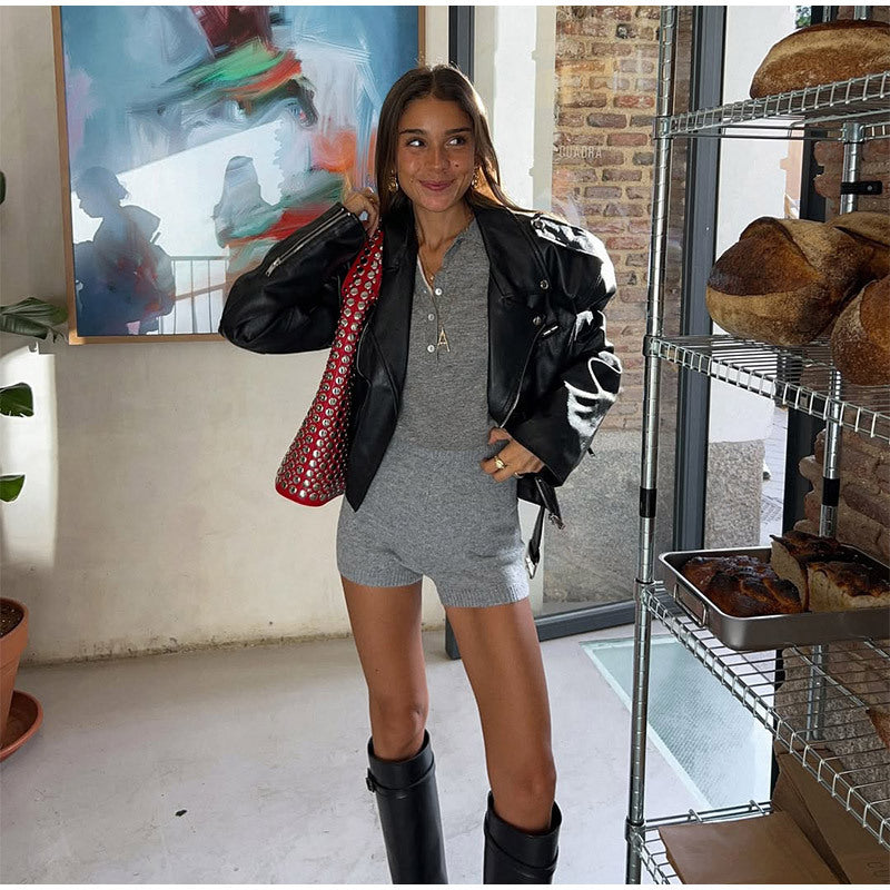 Dame afslappet og stilfuld jumpsuit med korte ben Stilla