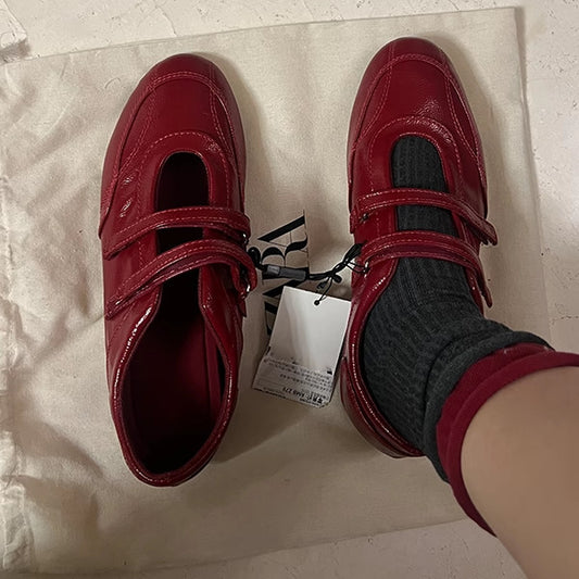 Dame Adskillige Dobbeltslids Casual Mary Jane Ballerinaer Stilla