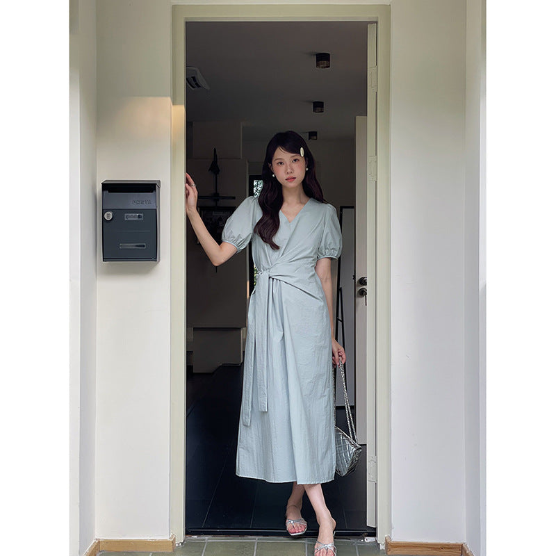 Dame afslappet middelalderkjole med voluminøse ærmer og taljerbar bælte Stilla