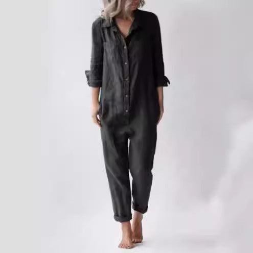 Dame Denim Overalls med praktiske lommer og komfortabel pasform Stilla