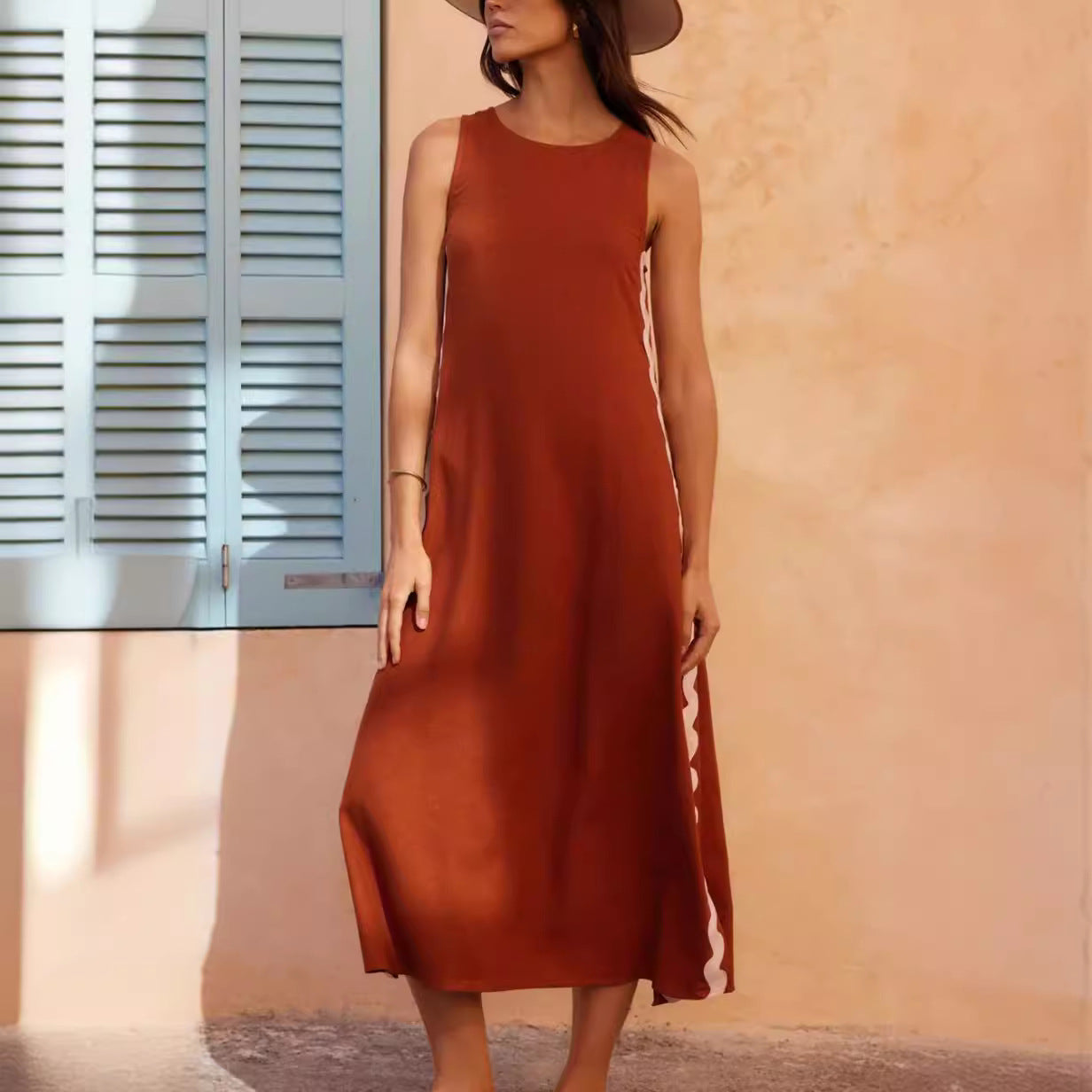 Dame afslappet maxikjole med elegant snit og legende design Stilla