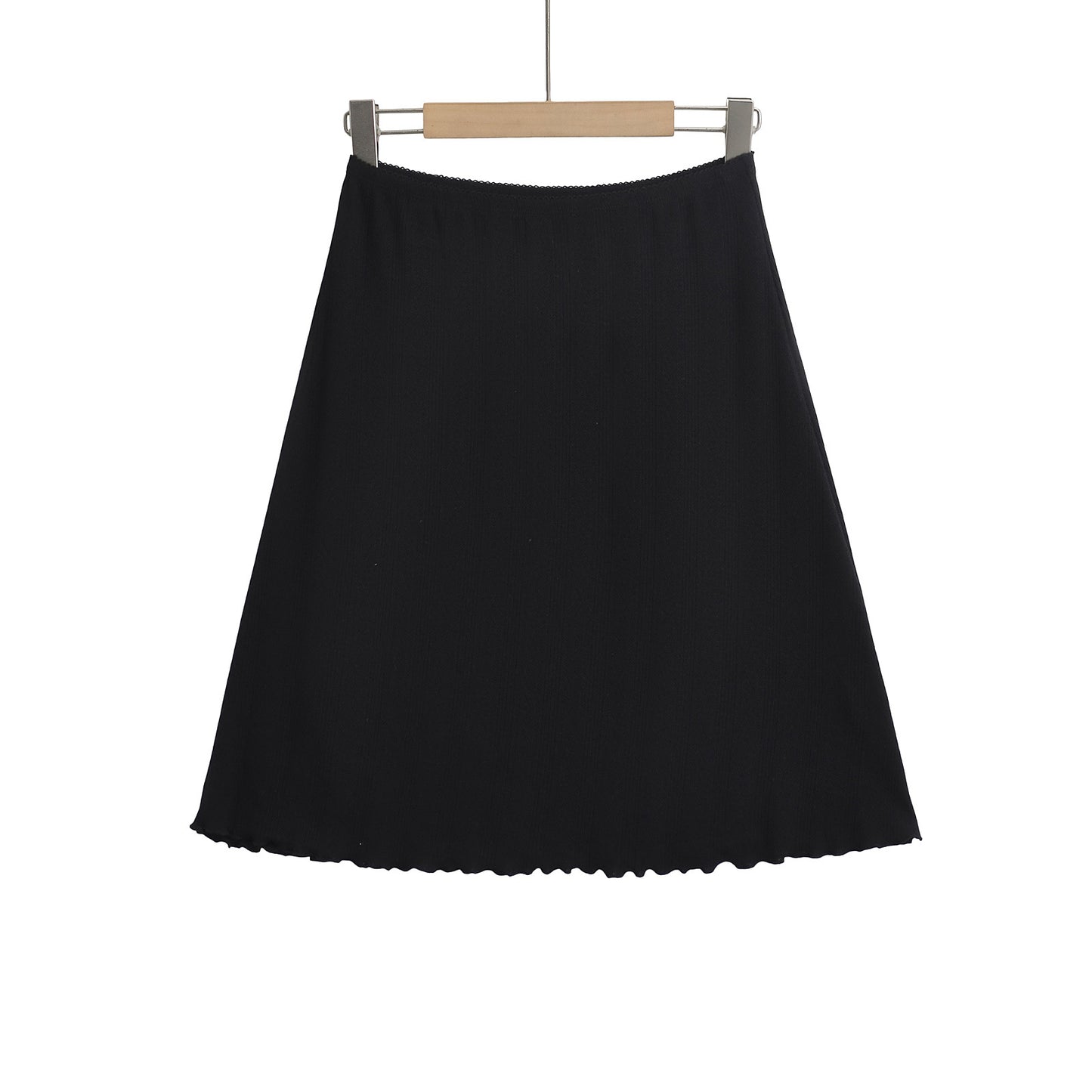 Dame A-linje nederdel med elastisk taljebånd og skovagtig snitføring Stilla