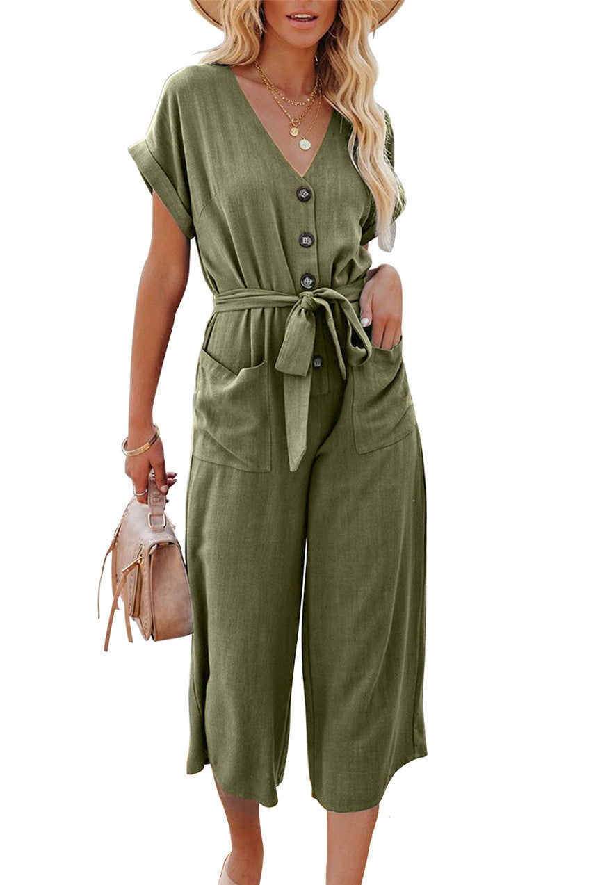 Dame Jumpsuit med V-udskæring og praktiske lommer Stilla