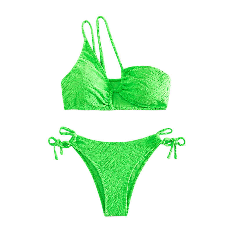 Dame Cut-Out Textureret Bikini Sæt Stilla