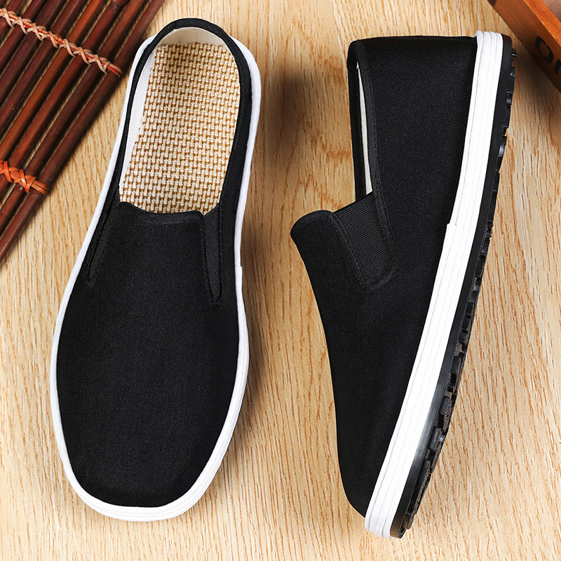 Dames Slip-On Canvas Fritids sko med polstret indersål Stilla