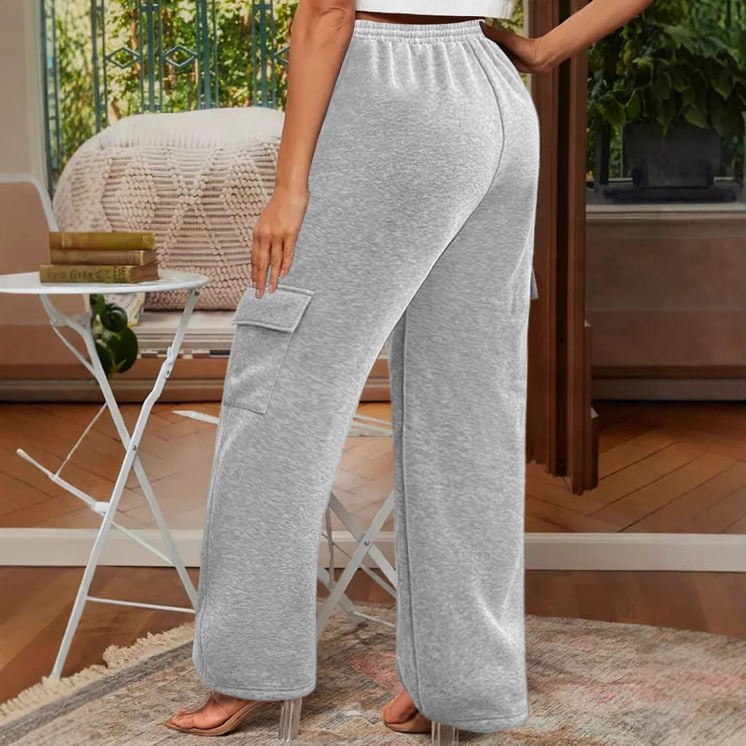 Dame Afslappet Fit Utility Cargo-Bukser Stilla