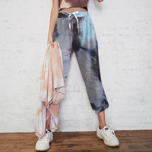 Dame afslappede Tie-Dye joggingbukser med elastisk talje og sidelommer Stilla
