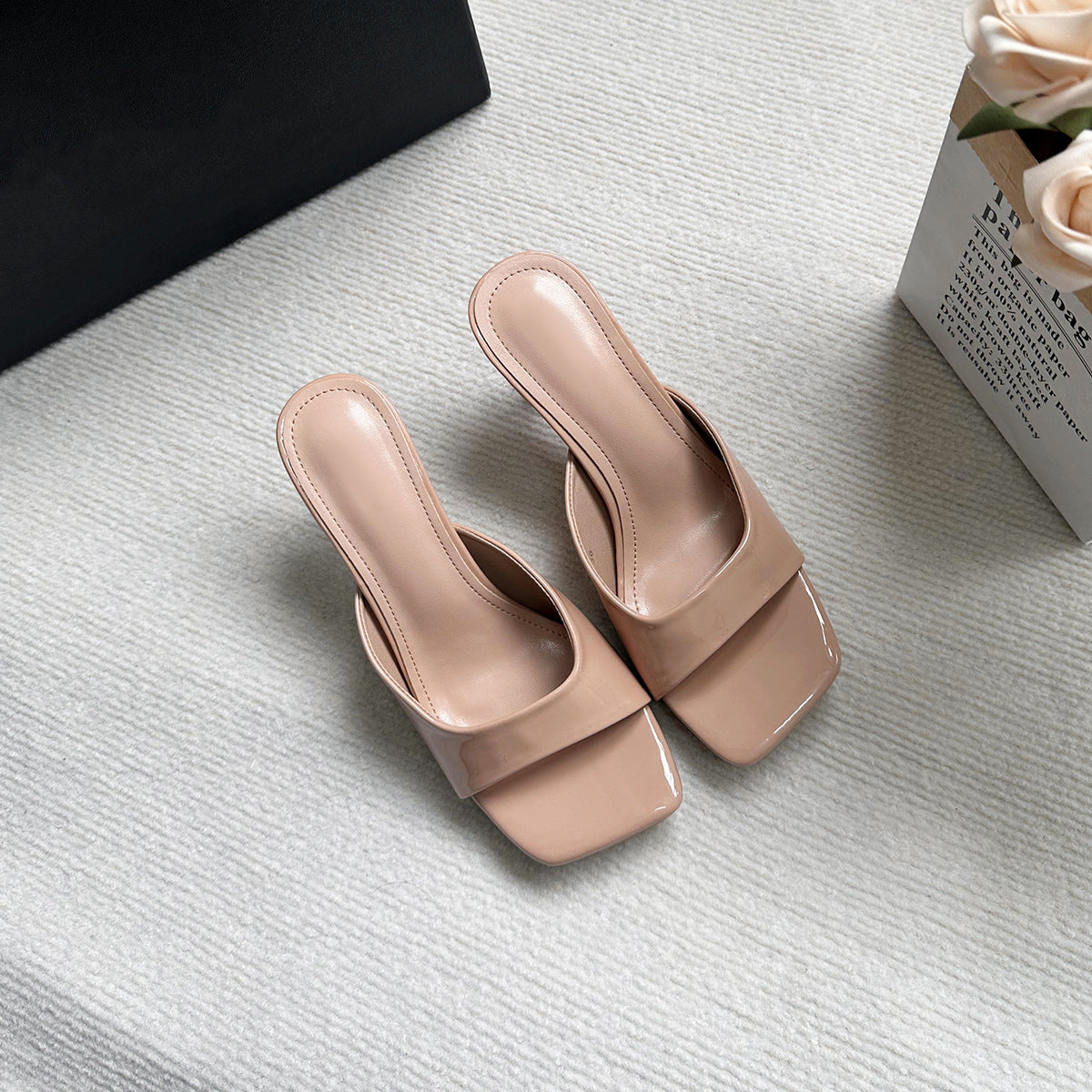 Dame Elegant Blokhæls Rutsjsandaler Stilla