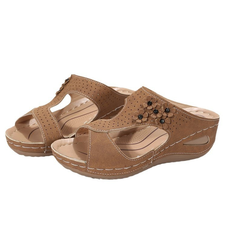 Dame Åbne Sandaler med modrerne Slangeskinds-effekt og ergonomisk Sål Stilla