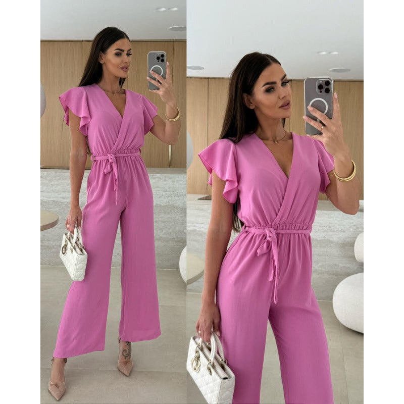 Dame Elegant Flæseudskæring Jumpsuit Stilla