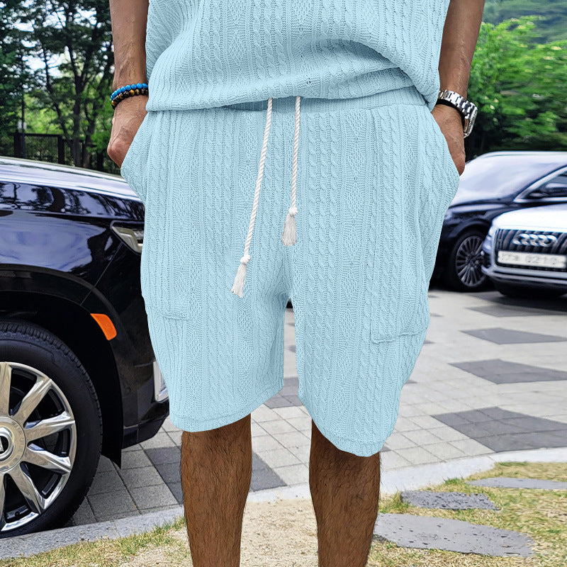 Herrer afslappede cargo-shorts med elastisk talje og praktiske lommer Stilla