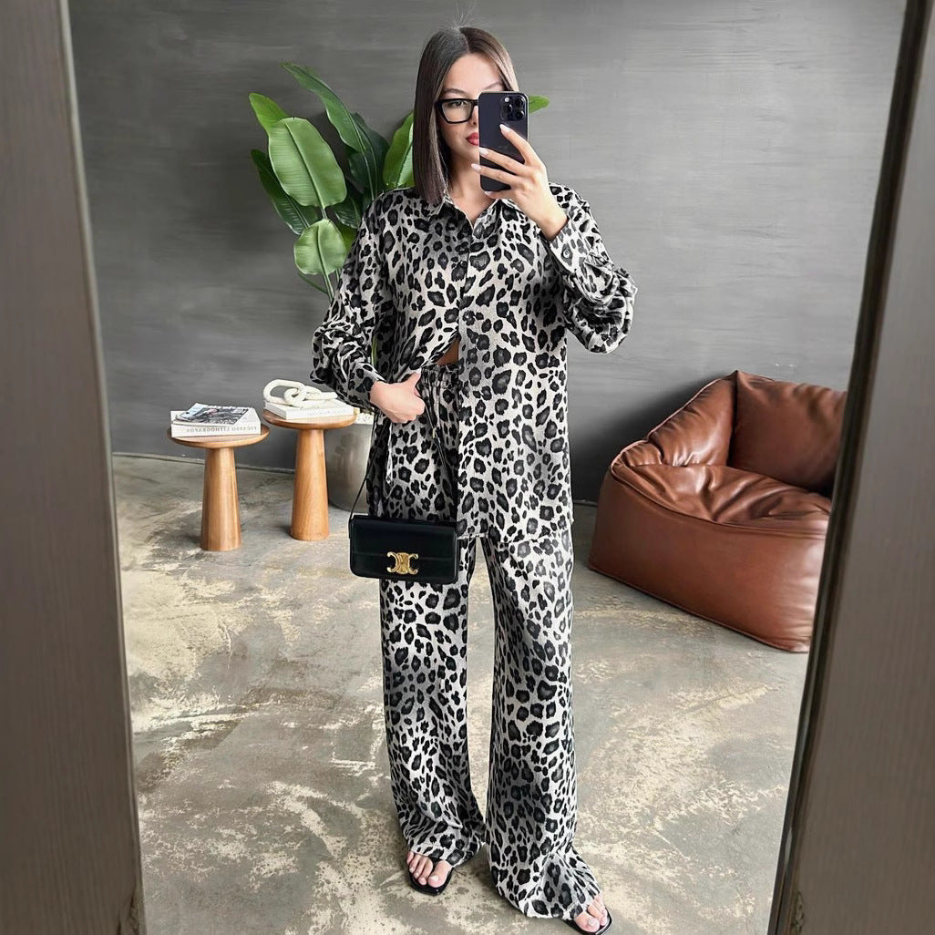 Dame Mønstret Jumpsuit med elegant Bindebælte Stilla