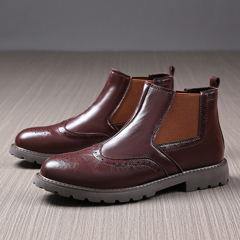 Herrer Premium Fritids Brogue Ankelstøvler Stilla