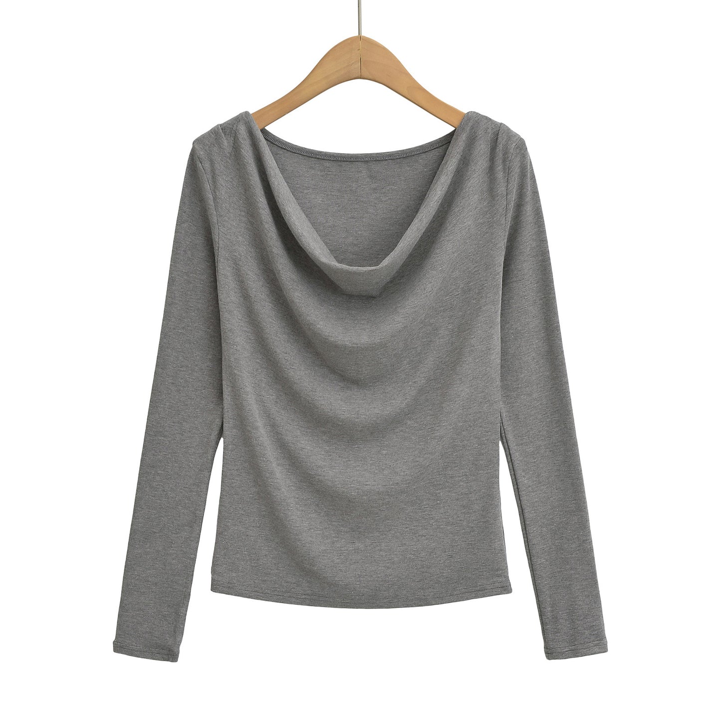 Dame afslappet langærmet skjorte med generøs hætte og blød greb Stilla