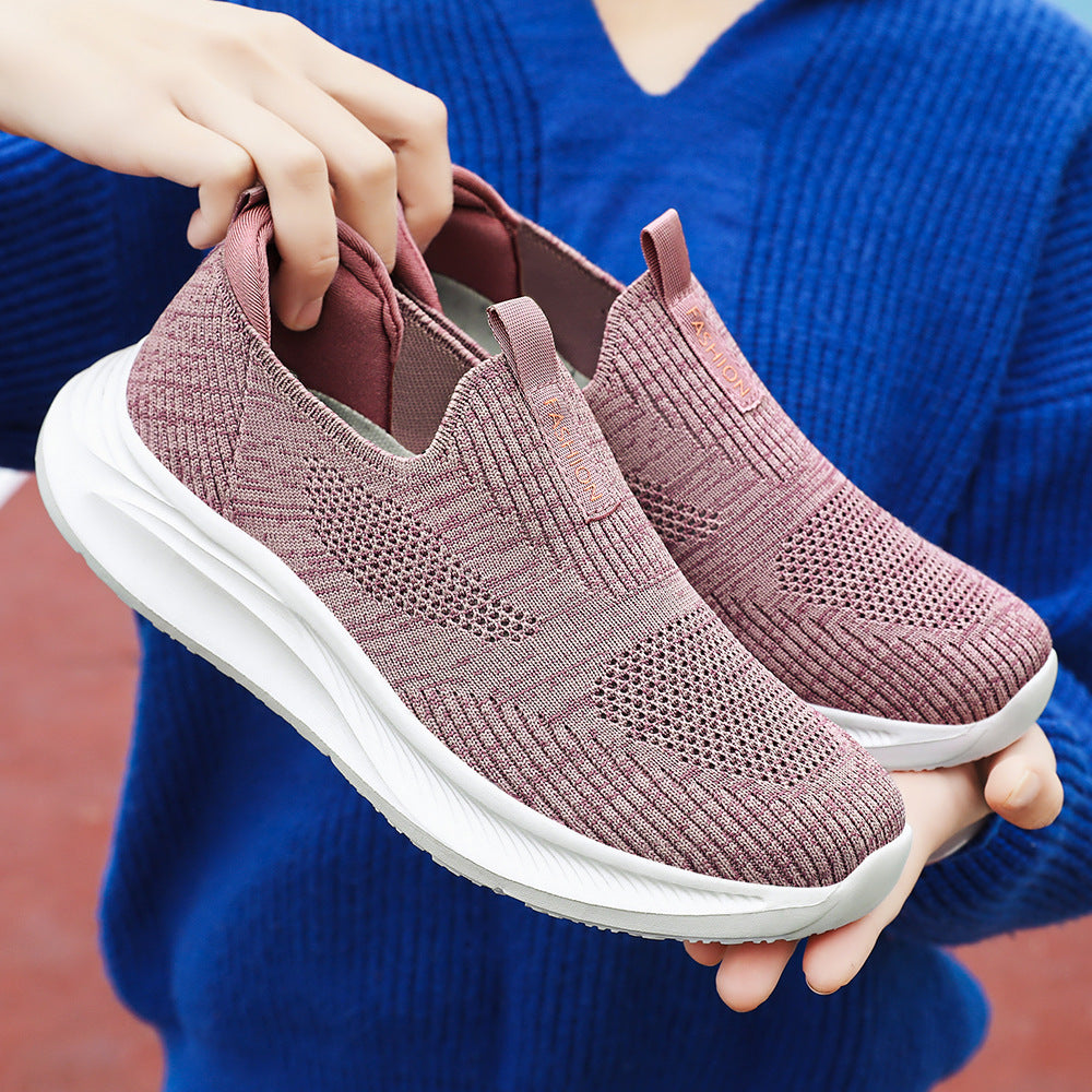 Damer Åndbare Slip-On Løbesko med elastisk Såle Stilla