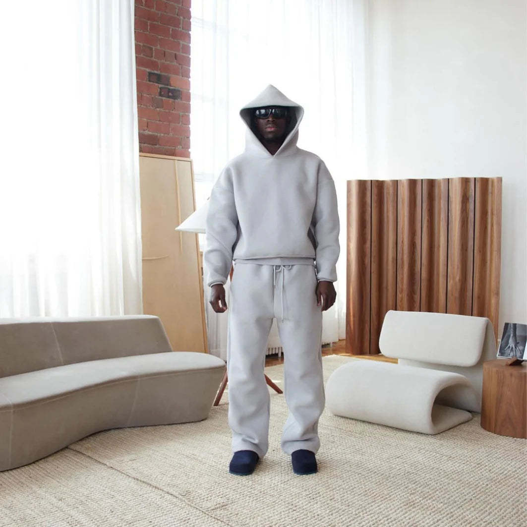 Herre Oversized Hoodie-sæt med moderne design og komfortabel pasform Stilla