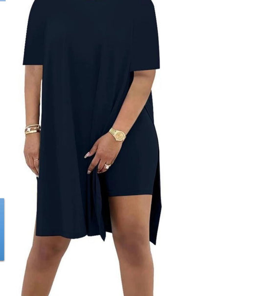 Dame afslappet maxikjole med sidelommer og blødt materiale Stilla