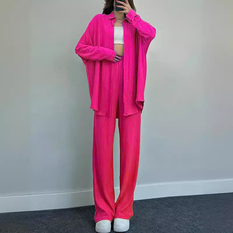 Dame afslappet linned sæt med løstsiddende top og behagelige bukser Stilla