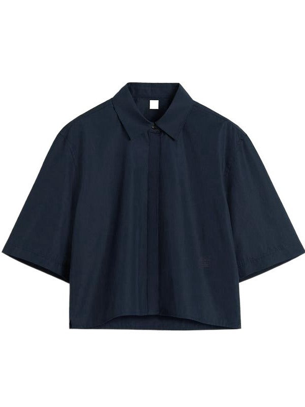 Dame cropped bluse med elegante detaljer og højkvalitetsstof Stilla