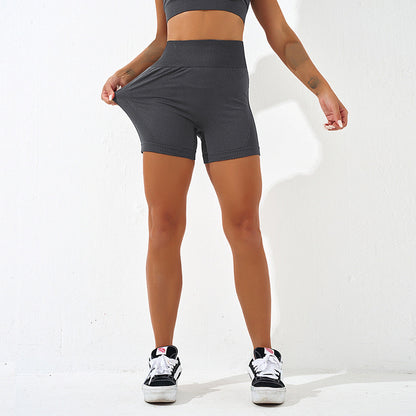 Stilla | Hip Raise Fitness Shorts Høj Elastiske Stramme Yoga Bukser Til Høj Talje Mave Kontraherende Træning