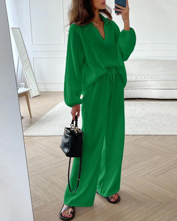 Damer Komfortabel Jumpsuit med bredde ben og løs pasform Stilla
