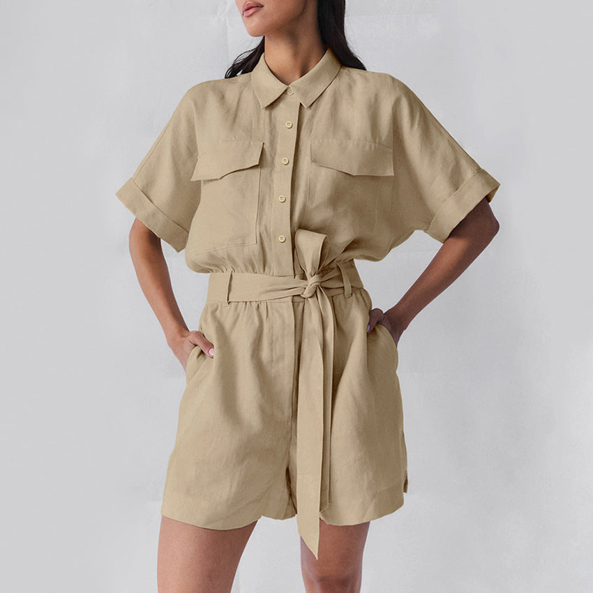 Dame Utility- jumpsuit med figursyet design og praktische lommer Stilla