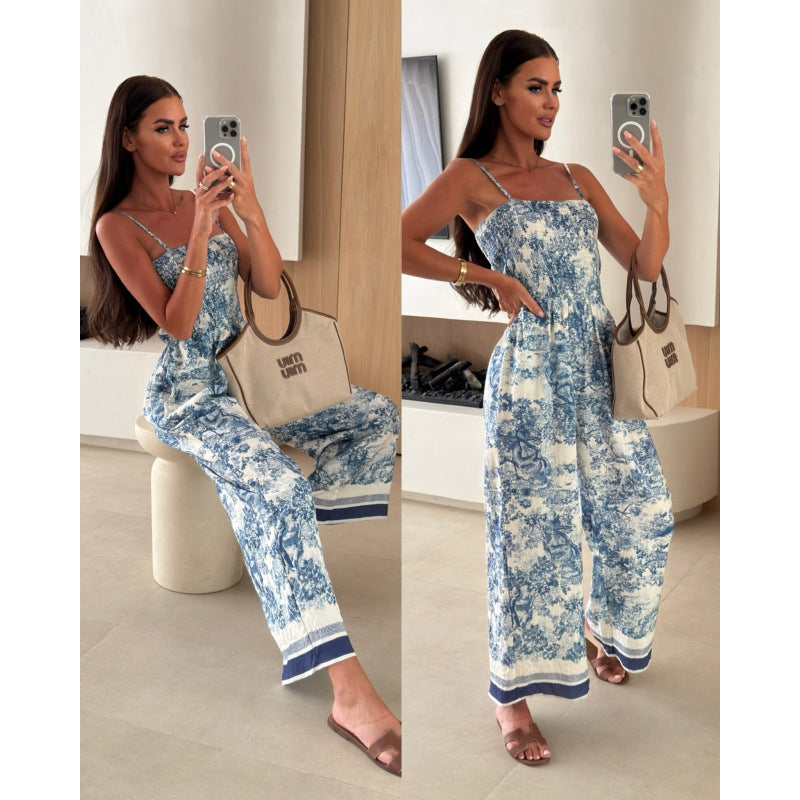 Dame Elegant Smocked Jumpsuit Stilla