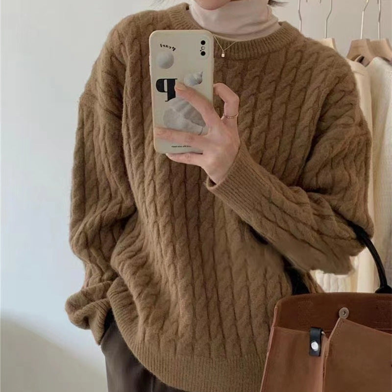 Femme Cozy Kabelstrik Pullover Sweater Stilla