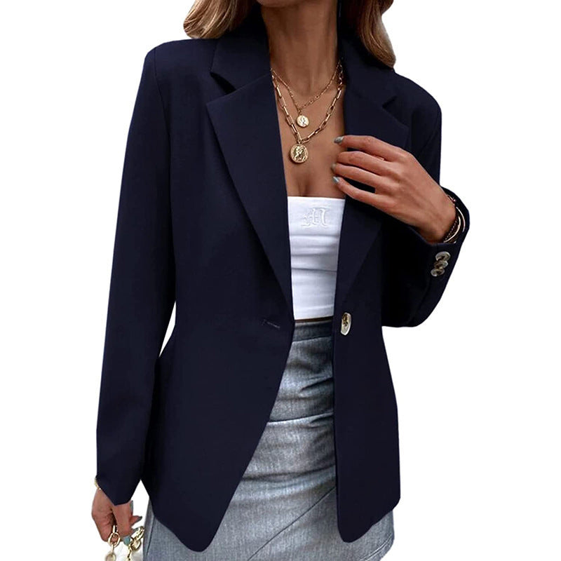 Dame elegant blazer med figursyet snit og struktureret stof Stiila