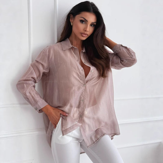 Dame afslappet chiffonbluse Stilla