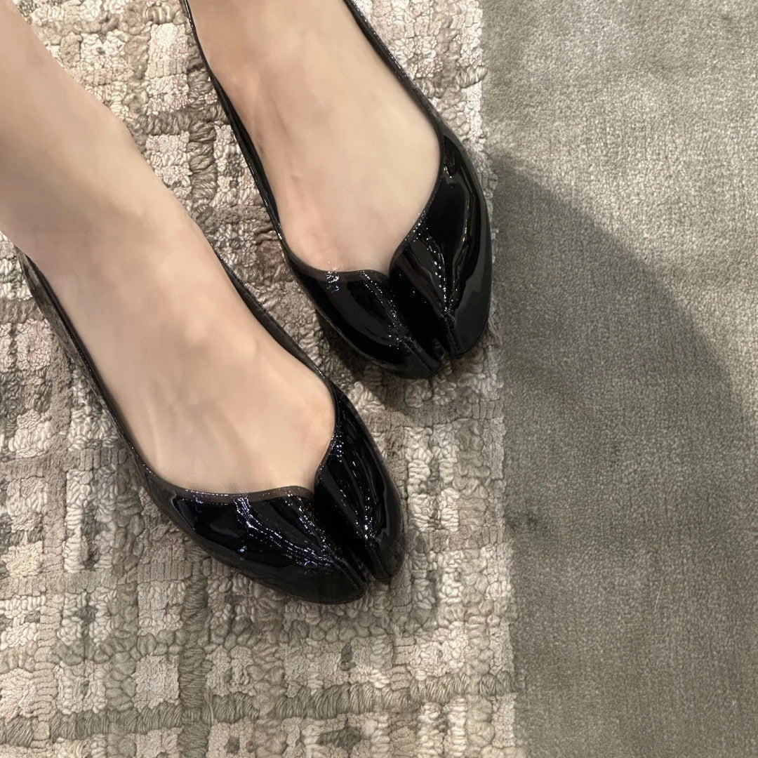Dame Læder Ballerina Flats med spidst tådesign Stilla