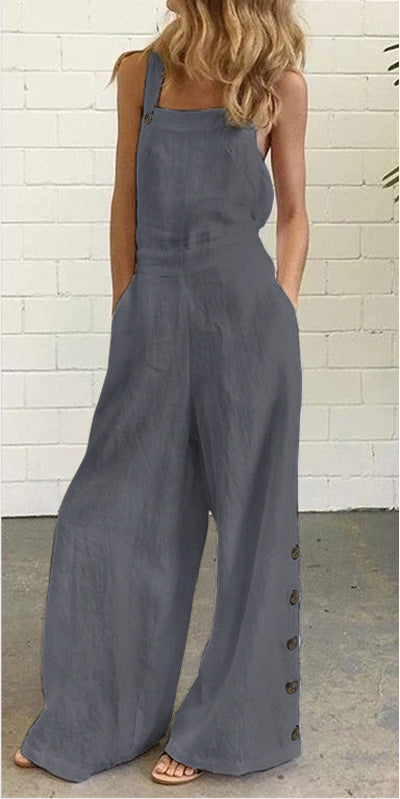 Femme Stilfuld Vidbenet Overalls-Jumpsuit Stilla