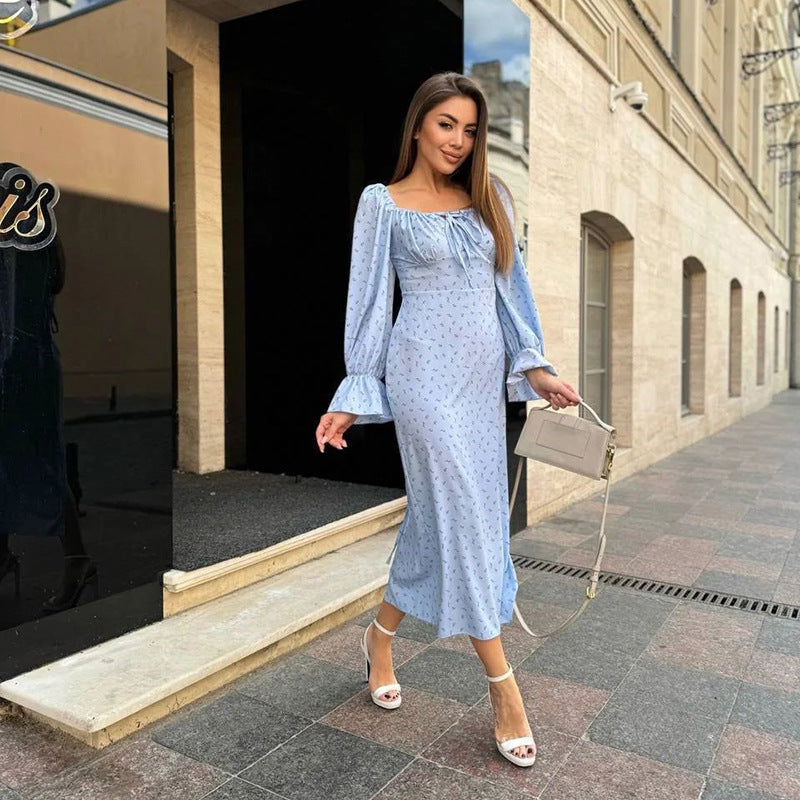 Dame Elegant Blomstertrykt Maxi Kjole Stilla 1751515668