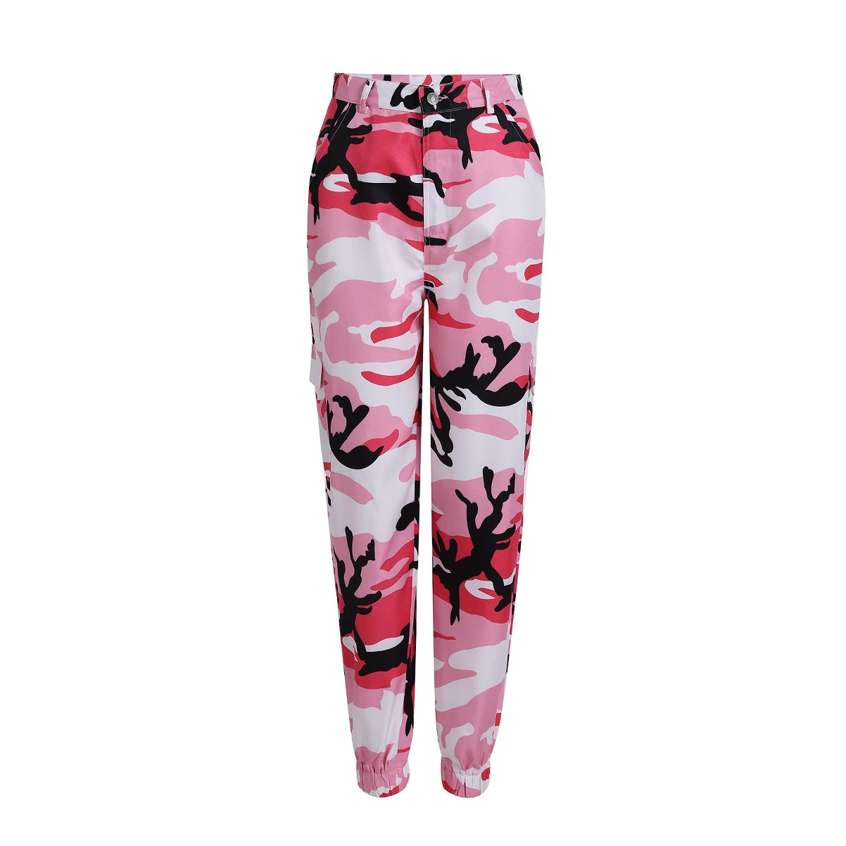 Dame Camo Print Utility Cargo Bukser Stilla