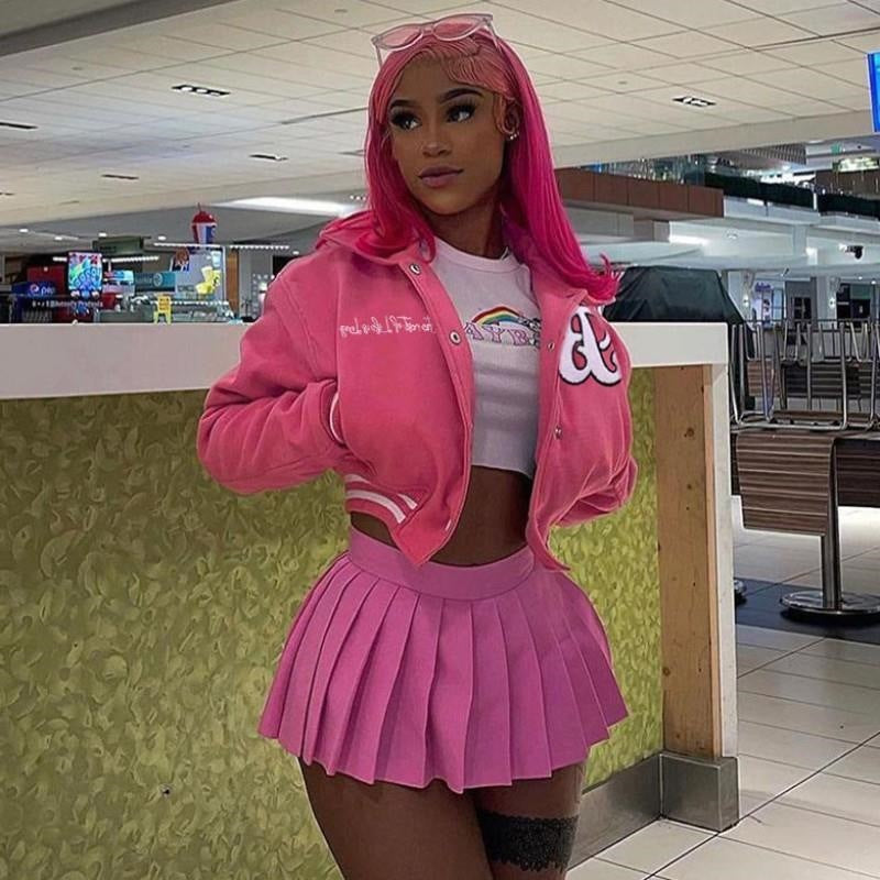 Dame afslappet OverSize-jakke med rummelige lommer og stilfuldt logo Stilla