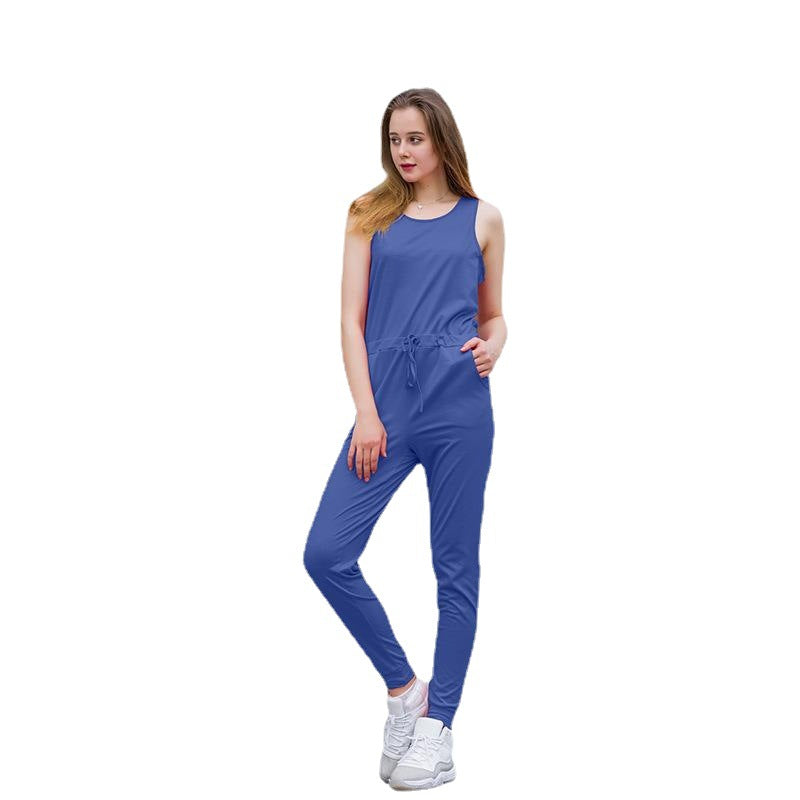 Dame jumpsuit med justerbar snor og sidelommer Stilla