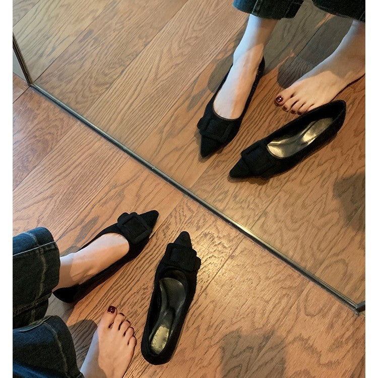 Dame Elegant Blondeindsat Tøfler med Dekorativ Bue Stilla